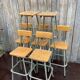 High industrial stools (60cm) – ideal for your project – green frame