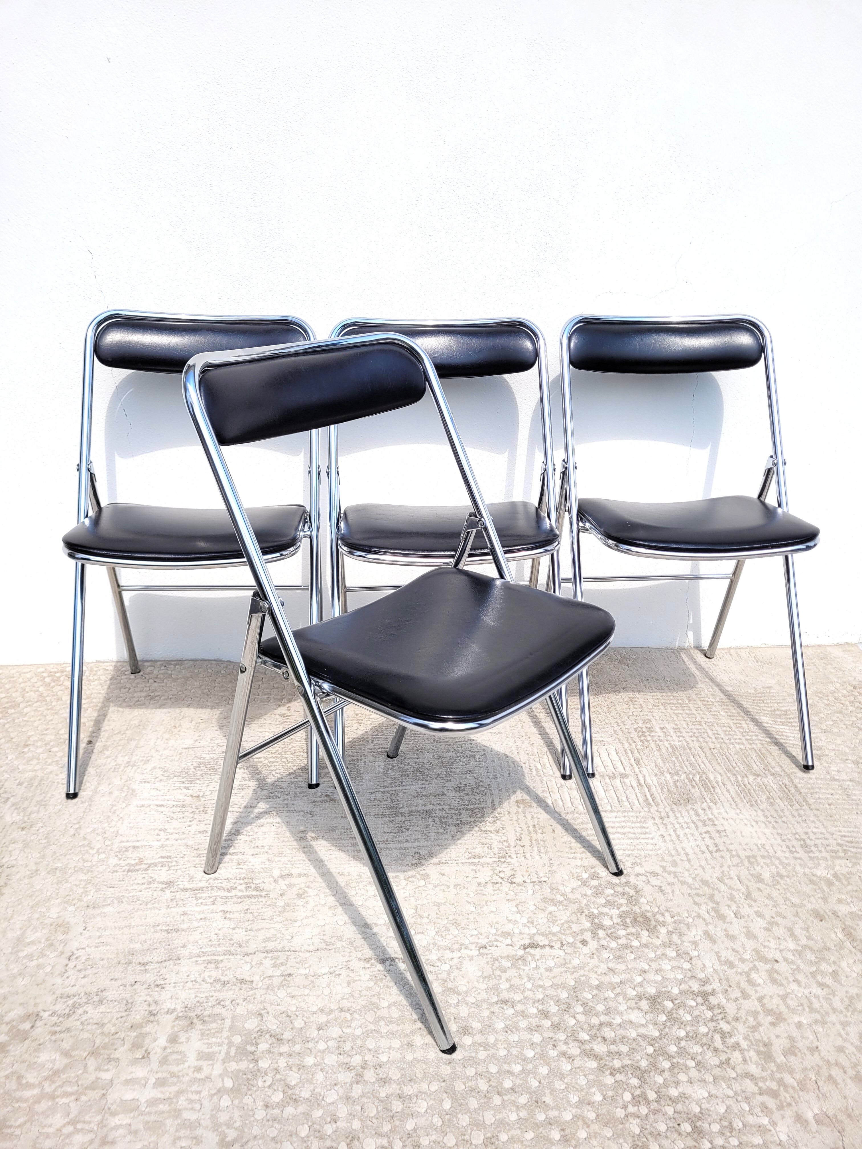 Set 4 folding chairs Souvignet