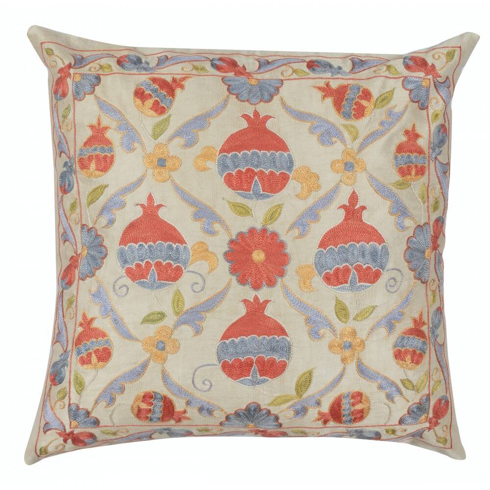 SET OF 2 - 100% Silk Accent Pillow Covers. Embroidered Cushions. Handmade Throw Pillows. Traditional Toss Pillows