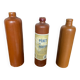 Série 3 Anciennes Bouteilles Grès Marron Vintage