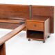 Mid-Century Modern Bed with Nightstands by Fabio Lenci for Bernini, Italy, 1970s