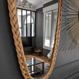 Large rattan mirror 60'
