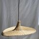 Small suspension, rattan luminaire in hat shape D:60cm