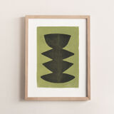 Painting on paper illustration dated and signed eawy m312