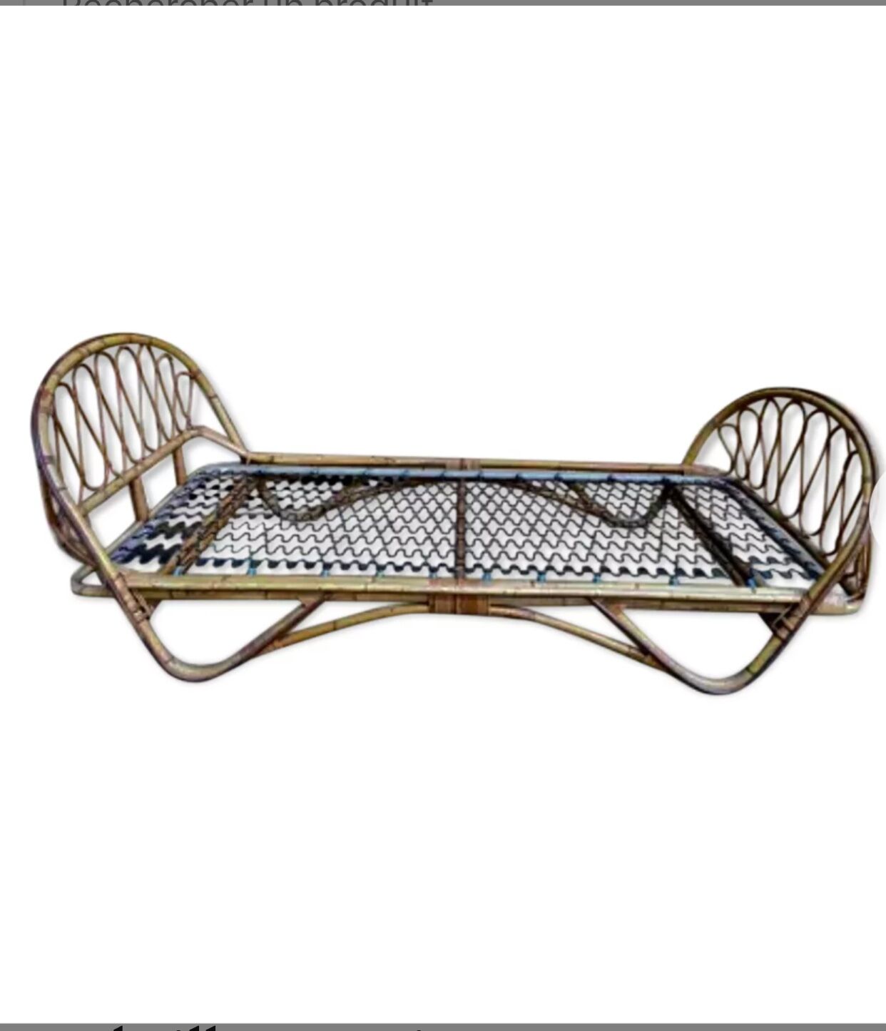 Rattan basket bed