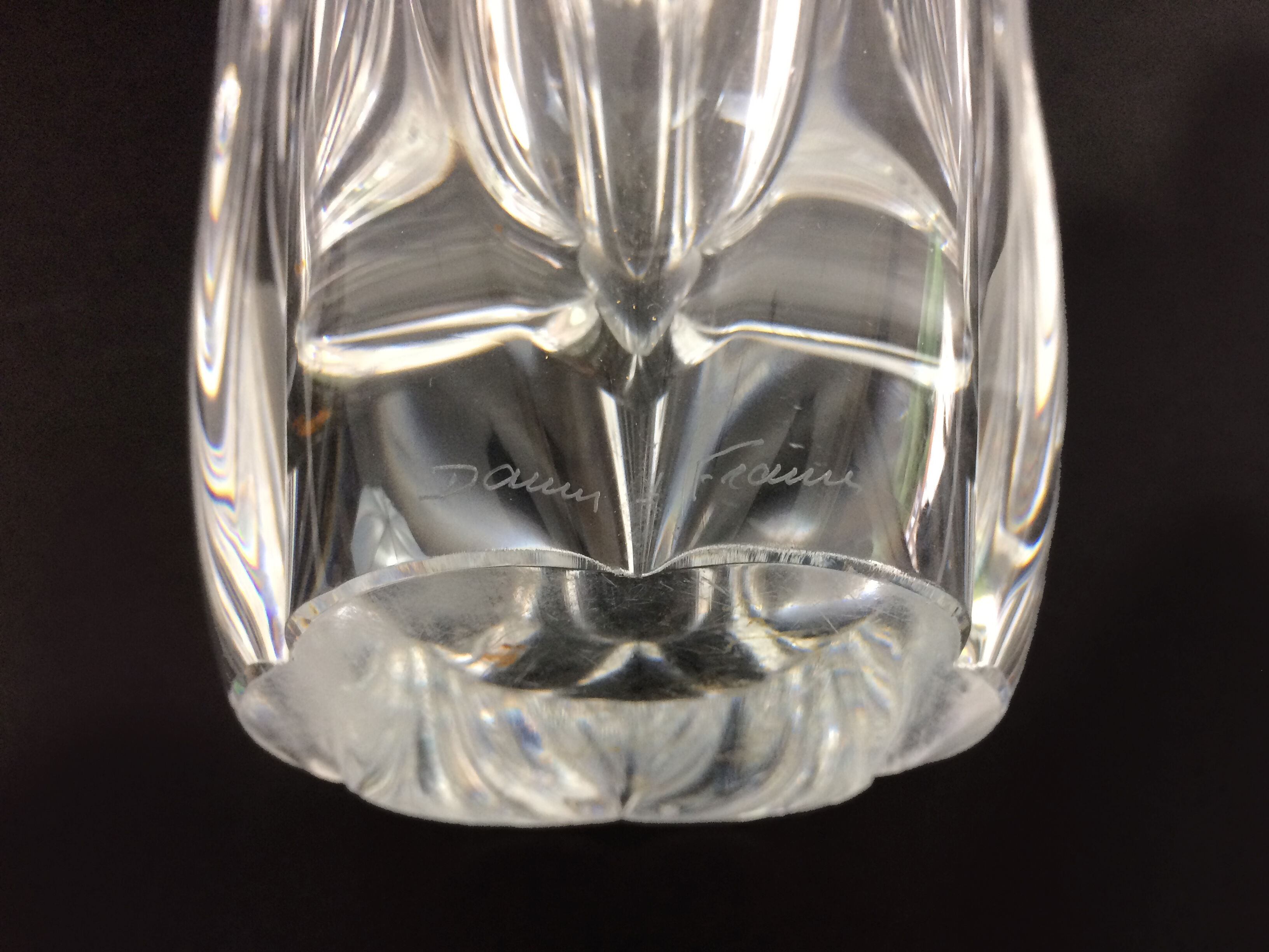 Vintage crystal vase daum france, year 60