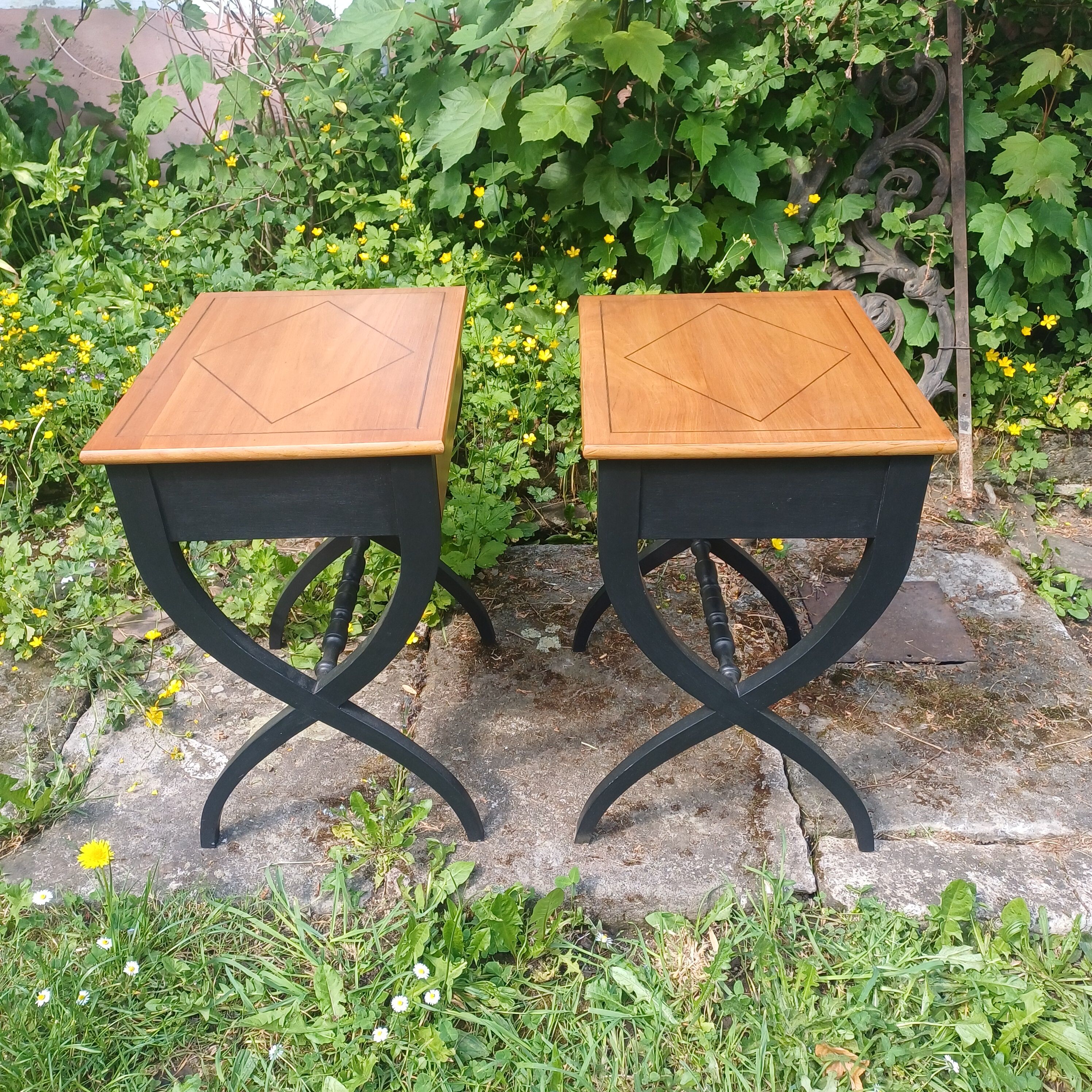 Paire de chevets style directoire