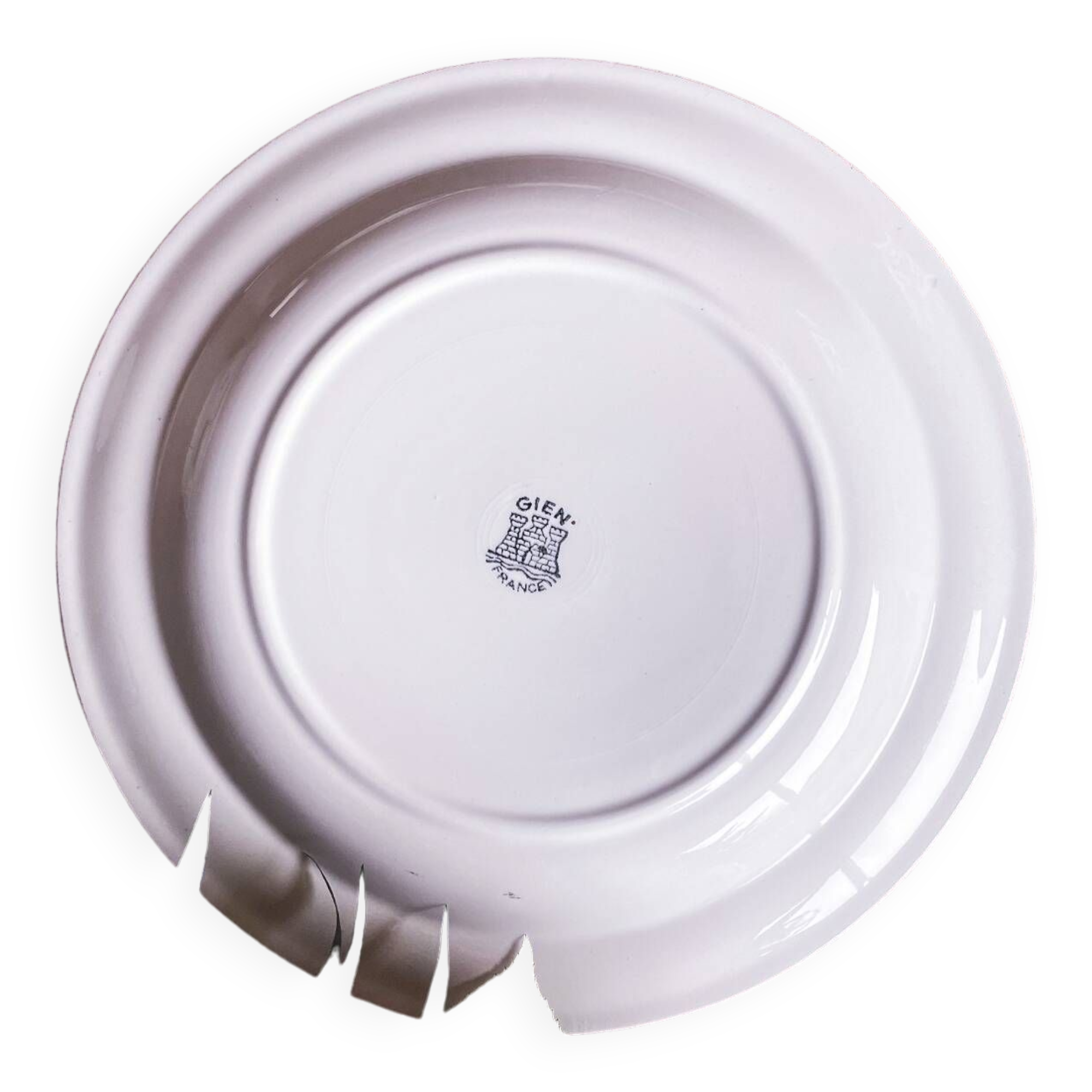 Gien flower service: 6 plates + 1 tureen