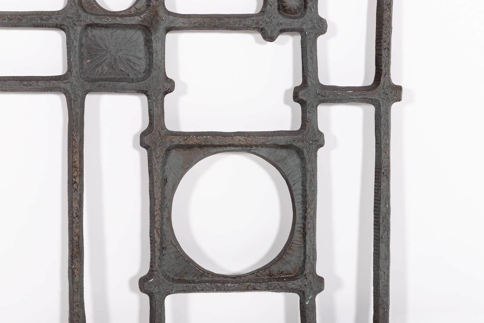 Luminaire de porte/art mural brutaliste fabriqué des années 1980