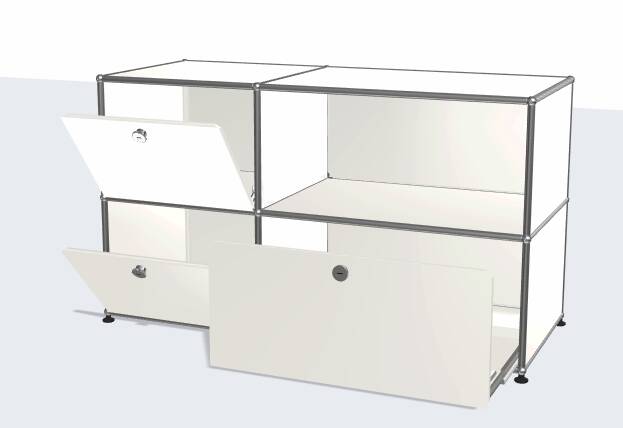 USM Haller Commode in Matte Silver