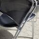 Set of 4 postmodern chairs with chrome and perforated mesh, Italy, 1980.
