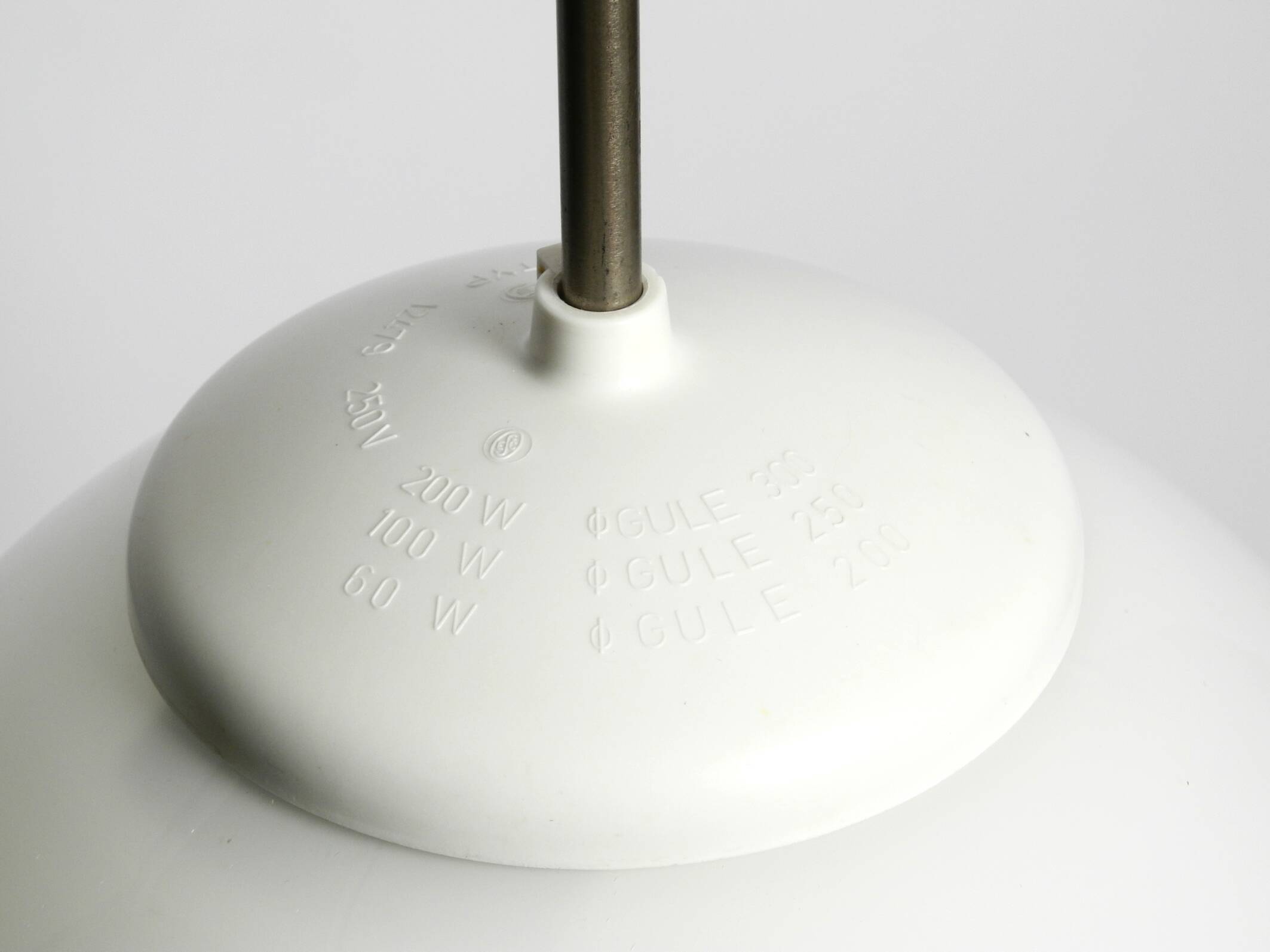 Beautiful large original Mid Century Bauhaus opal glass ceiling lamp