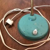 Vintage khaki green metal lamp