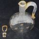 Daum Nancy, thistle carafe, engraved, gilded, crystal, very good condition.