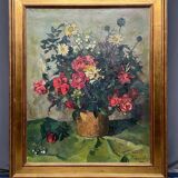Leo Pringels (1901-1992) « Nature morte aux fleurs ».