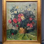 Leo Pringels (1901-1992) « Nature morte aux fleurs ».