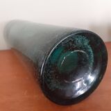 Large blown glass scroll vase - vintage Bendor glassware