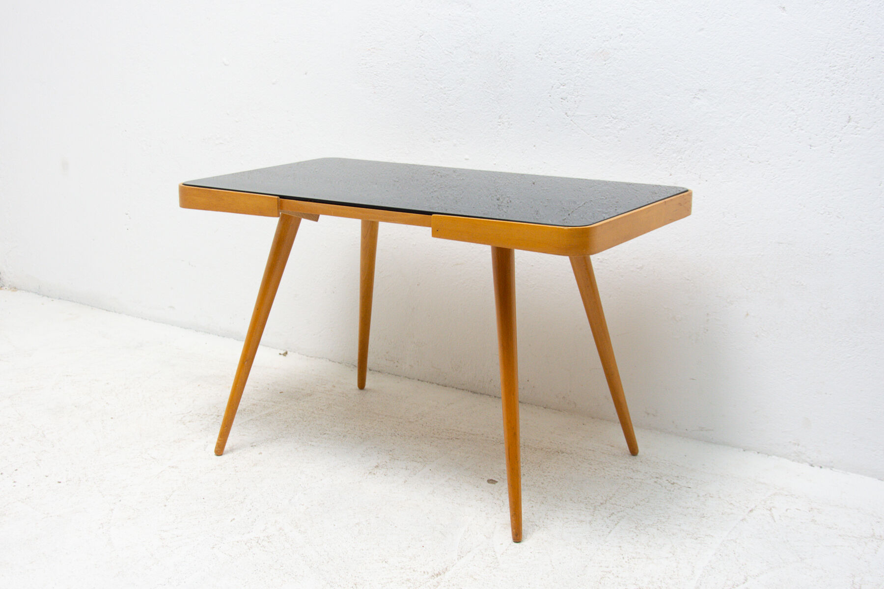 Mid century opaxite glass coffee table, 1960´s, Czechoslovakia