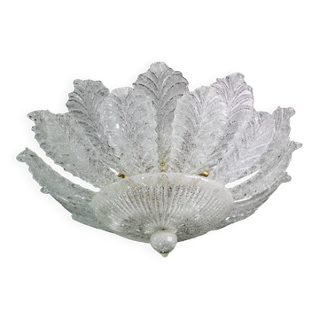 Turin, Grand Lustre en Verre de Murano Italien ou Plafonnier, Années 1970