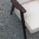 Pair of Scandinavian-style armchairs with splayed legs from the 1950s