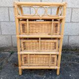 Commode en rotin vintage