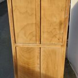 Very beautiful vintage 1940 parisian wardrobe, 2 doors stripped and sanded