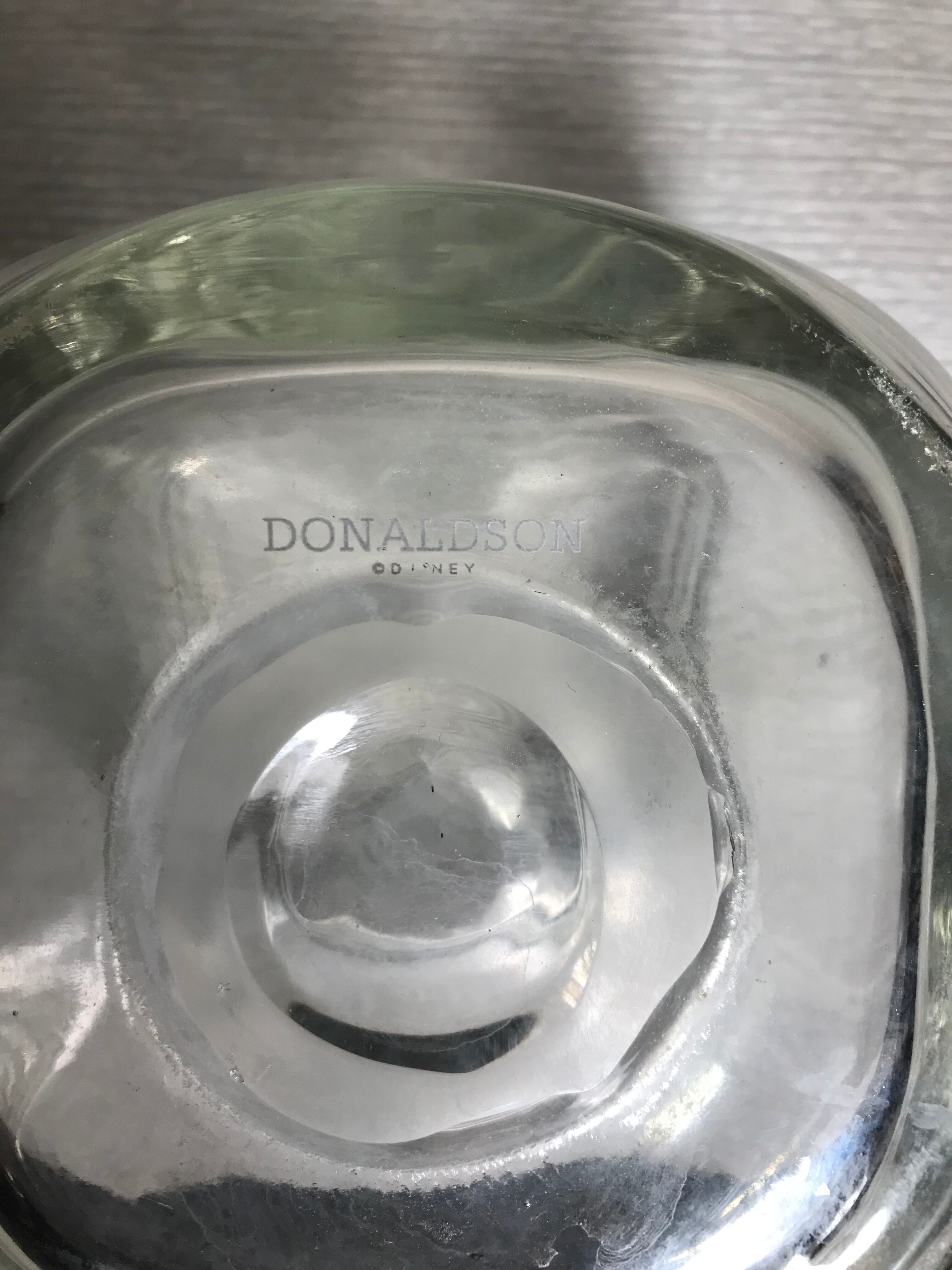 Ancient DONALDSON Disney Glass Mold Mickey Engraved Vintage