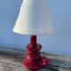 Burgundy ceramic lamp