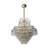 Crystal grapevine waterfall chandelier 60s-70s