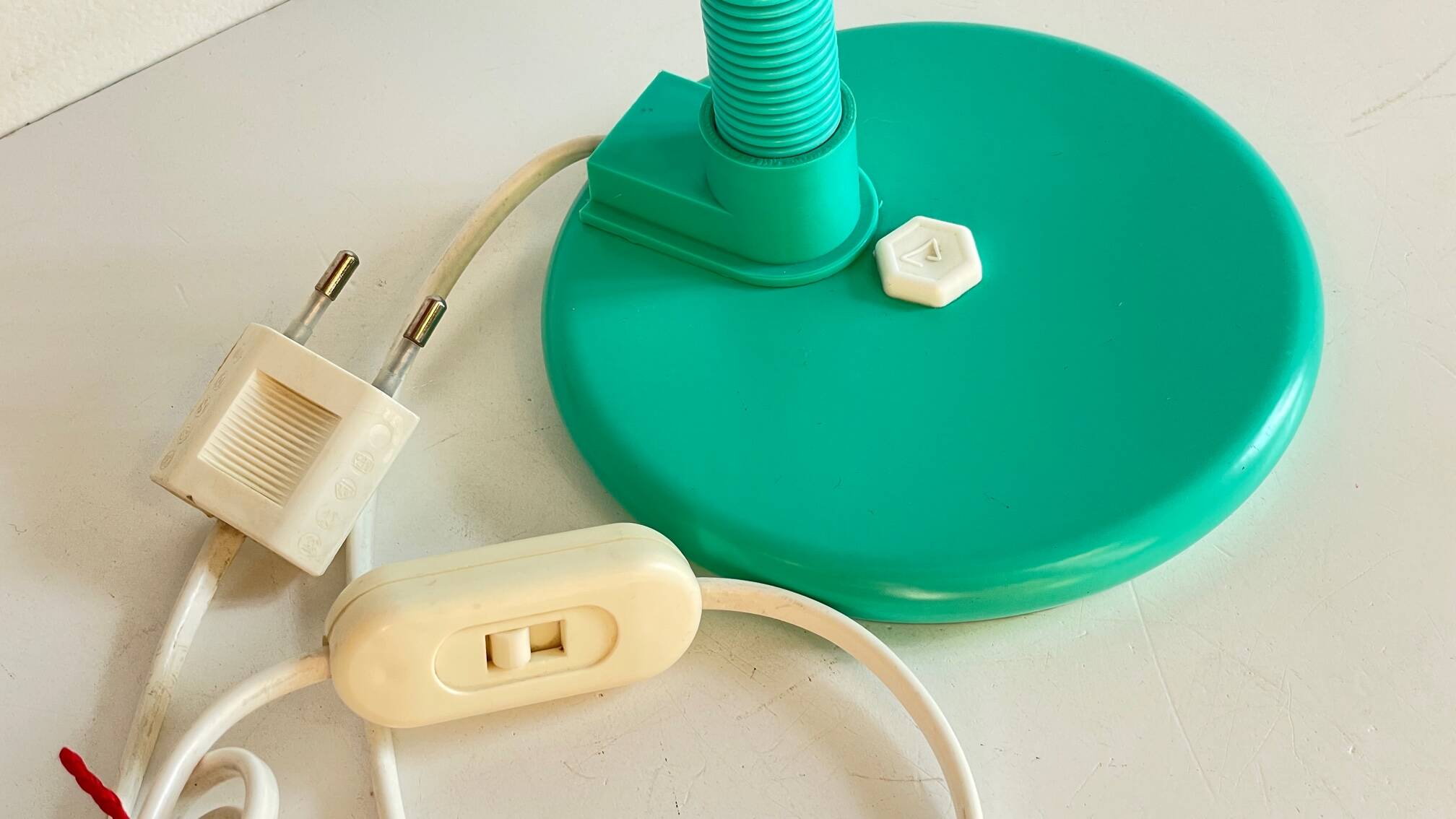 80s steel lamp by Aluminor France