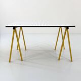 Yellow "Trestle" desk by Rodney Kinsman for Bieffeplast, 1980