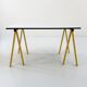 Yellow "Trestle" desk by Rodney Kinsman for Bieffeplast, 1980