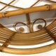 Vintage round rattan wall shelf – 70s bohemian style