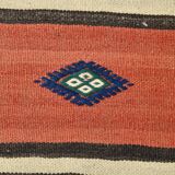 6x9 Terracotta Red & Brown Vintage Kilim Rug, Rugged Carpet, 175x270Cm