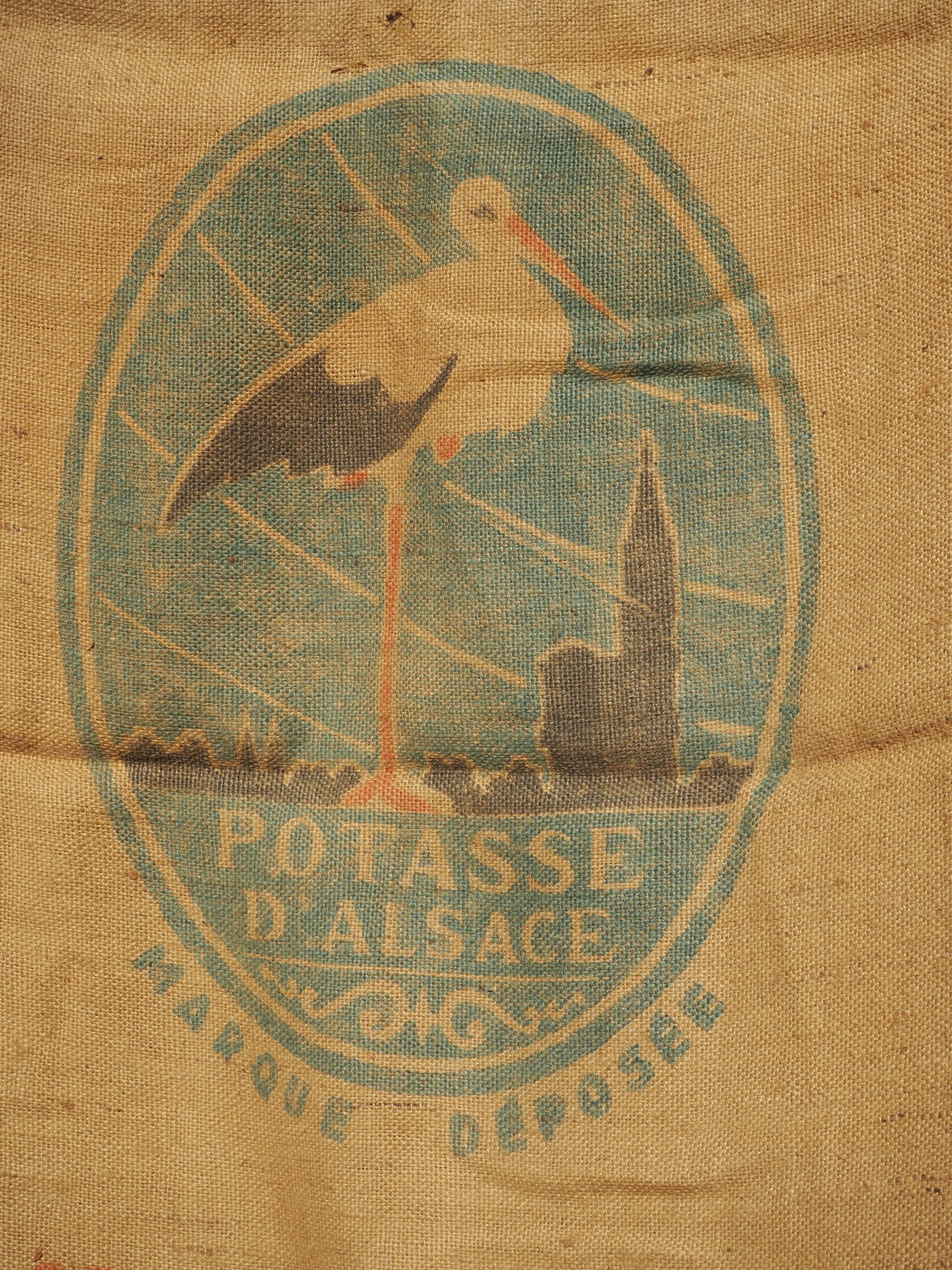 Burlap bag: "The potash of Alsace"