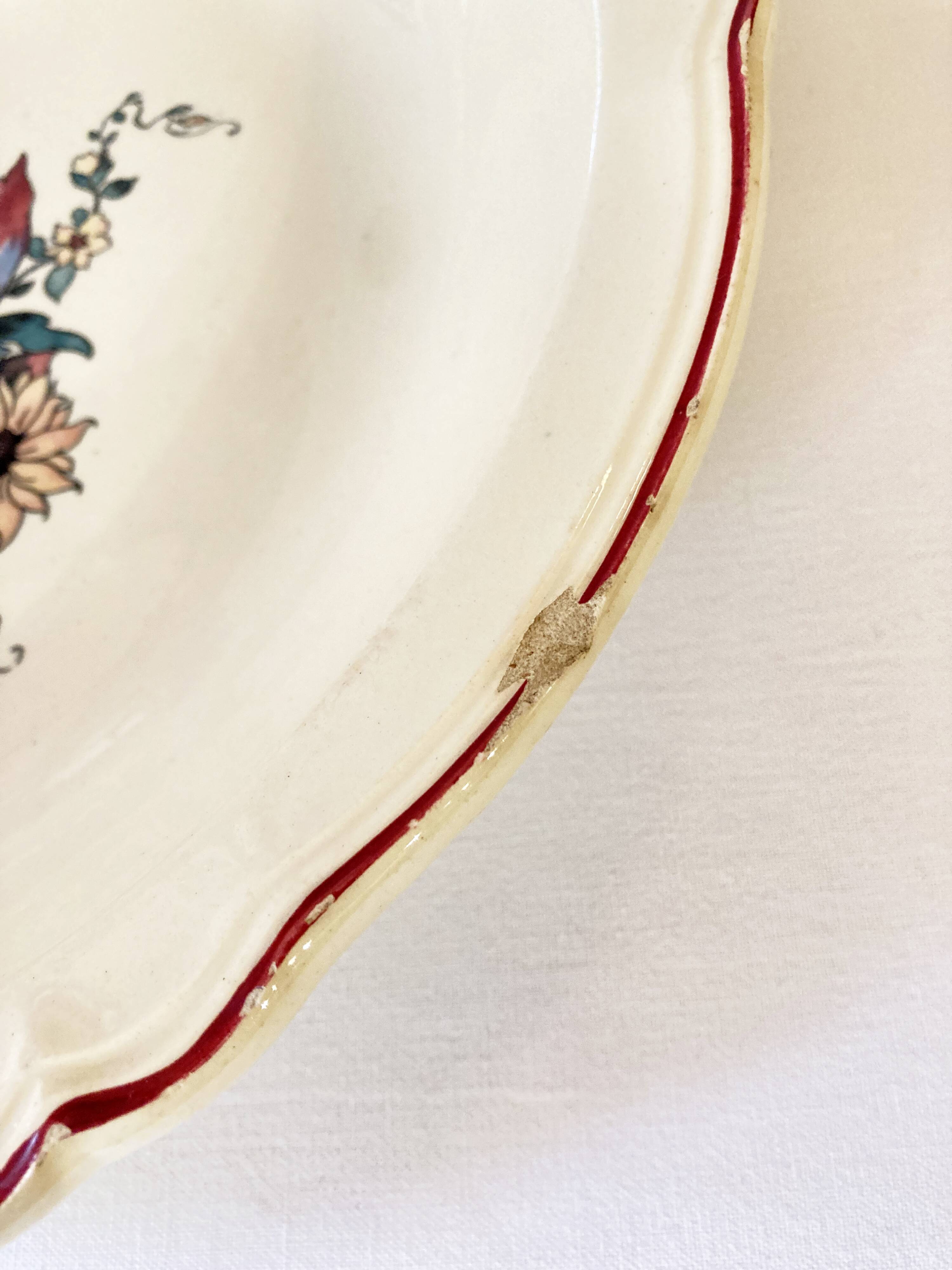 Sarreguemines earthenware dish, Lorraine model