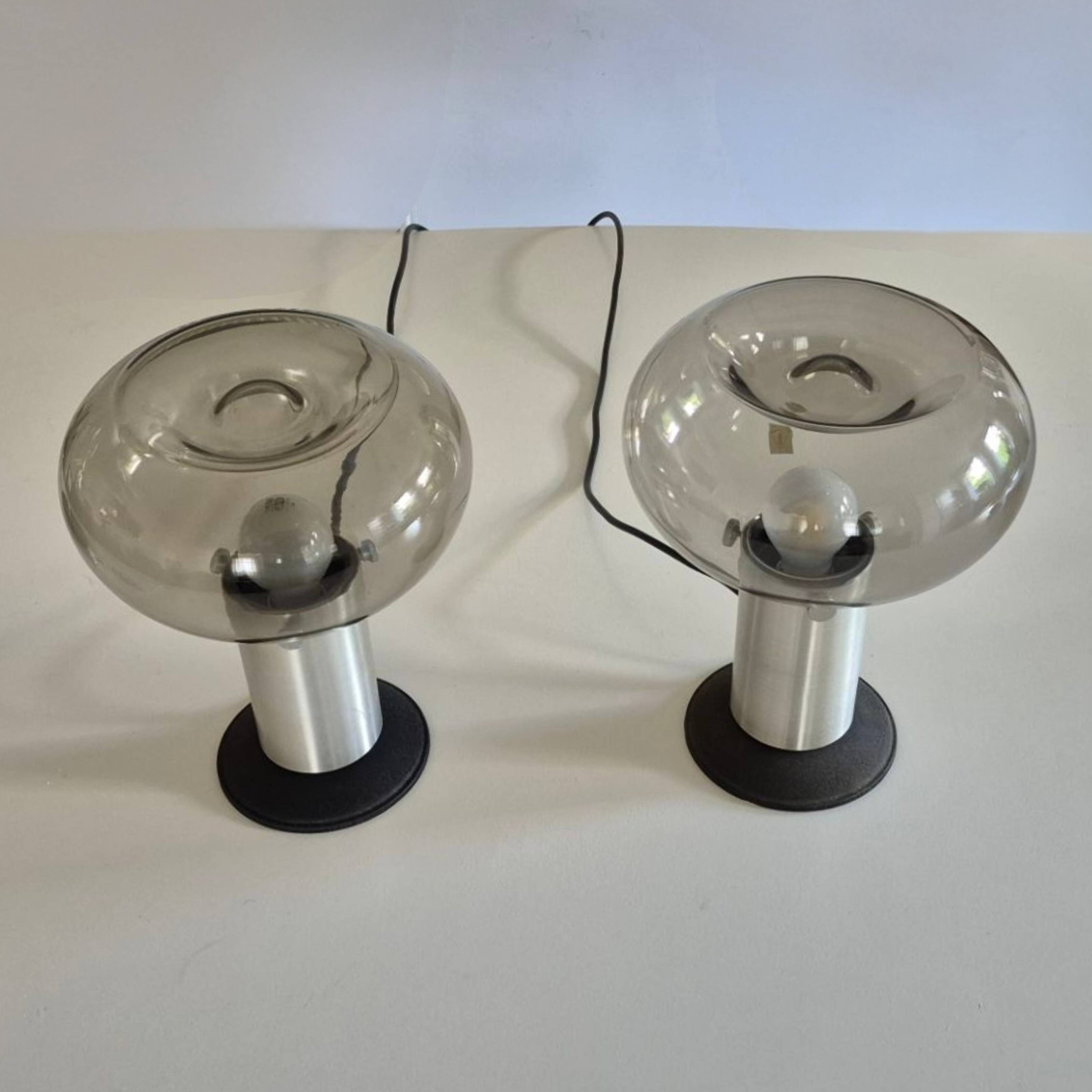 Set of 2 space age lamps by Süssmuthglas, Germany 1960s
