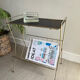 Vintage side table / gold end table / accent table