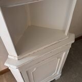 White wooden corner unit