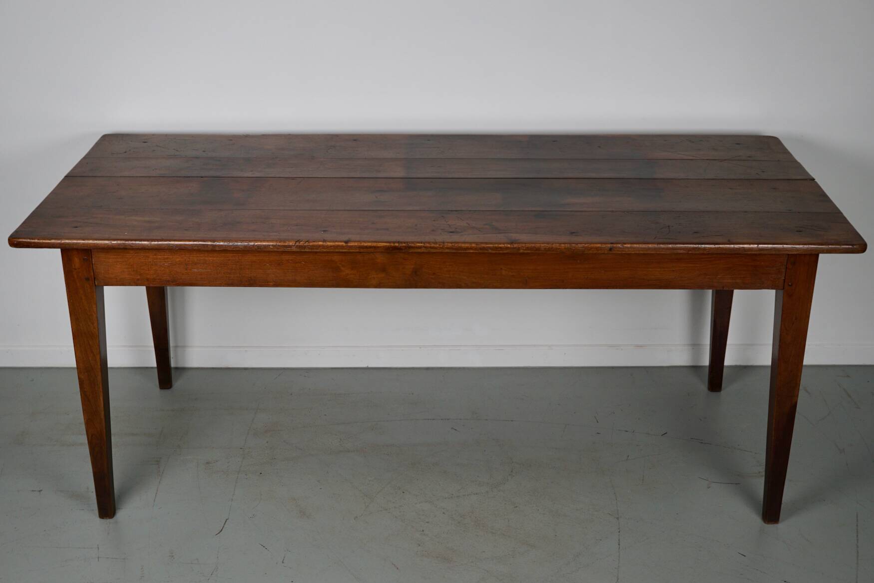 Antique 19th Century French Rustic Farmhouse Dining Table Fruitwood