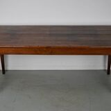 Antique 19th Century French Rustic Farmhouse Dining Table Fruitwood