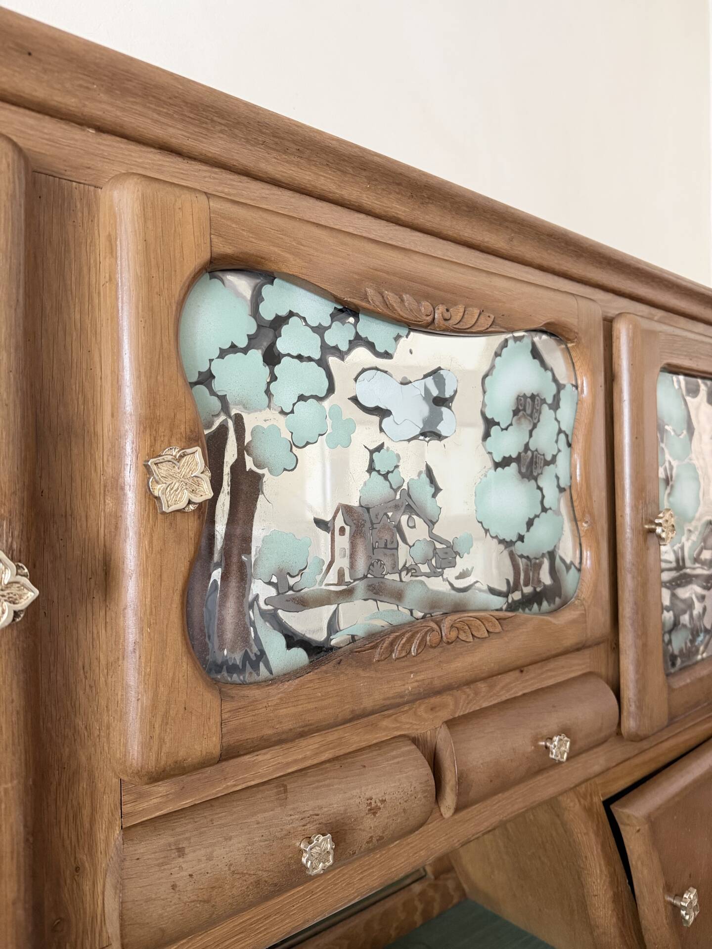 Rustic oak sideboard buffet Mado - Art Deco / Regio style
