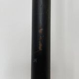 Vintage halogen floor lamp in black lacquered metal and brass ball joint