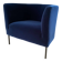 Fauteuil SITS Bob par Steven Schilte – velours Dedar bleu de Prusse