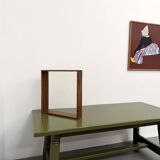 Square modernist wooden mirror — Scandinavian style, 1970s