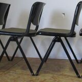 4 chaises Vertebra noires
