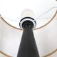 Rare black Theodor Skjøde Knudsen table lamp / Skjern / Mid-century Danish modern design / 1960s / 1970s