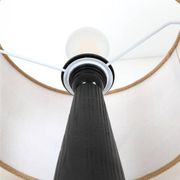 Rare black Theodor Skjøde Knudsen table lamp / Skjern / Mid-century Danish modern design / 1960s / 1970s