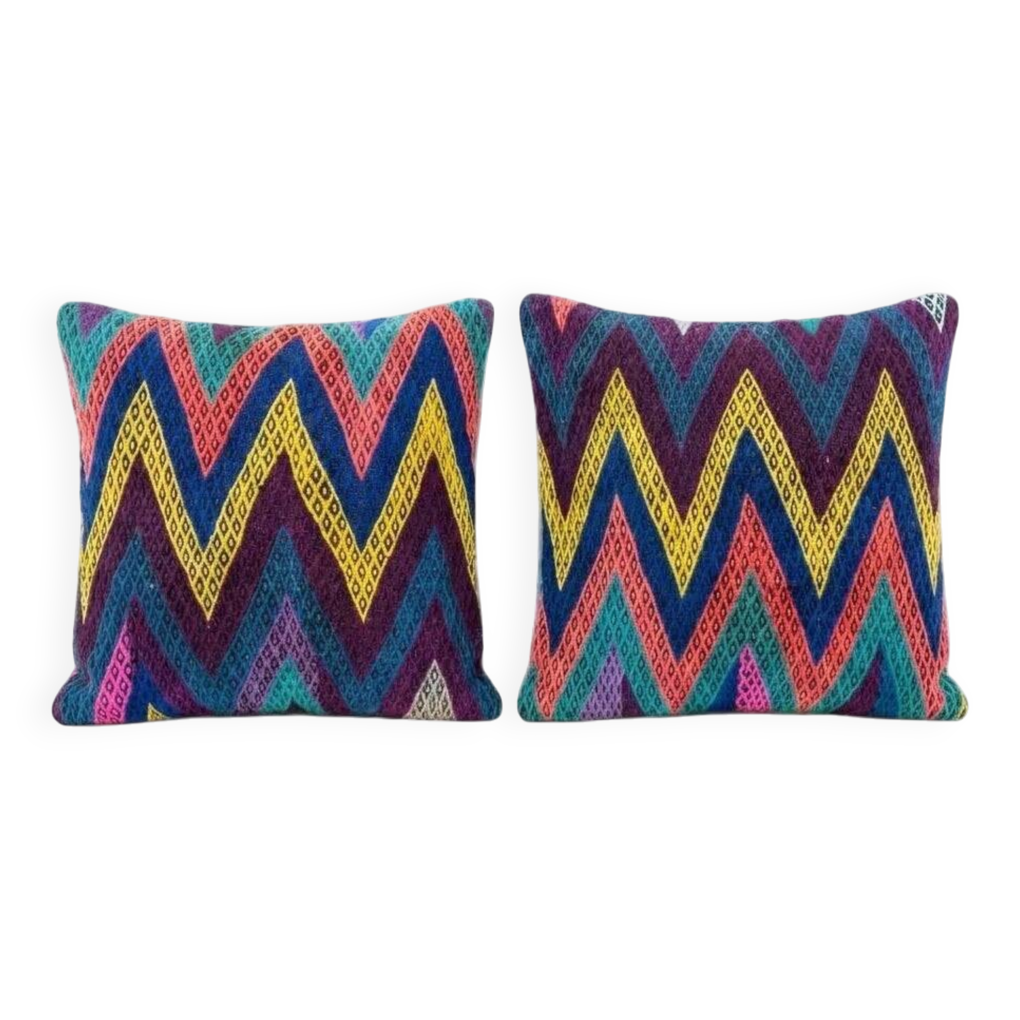 Set of 2 vintage kilim cushion covers 48x51 cm