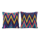 Set of 2 vintage kilim cushion covers 48x51 cm